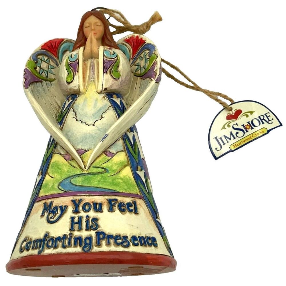Jim Shore Heartwood Creek Hand Painted  7” Angel Figurine #4026853 Multicolor